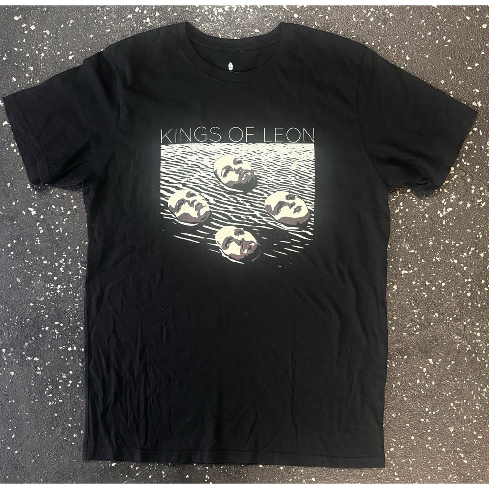 Kings of Leon Band Tee Large Black Walls Tour 2017 Festival Grunge Rock Music - Picture 4 of 13
